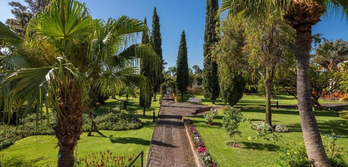 In de tuinen van Quinta Jardins do Lago kun je mooie wandelingen maken
