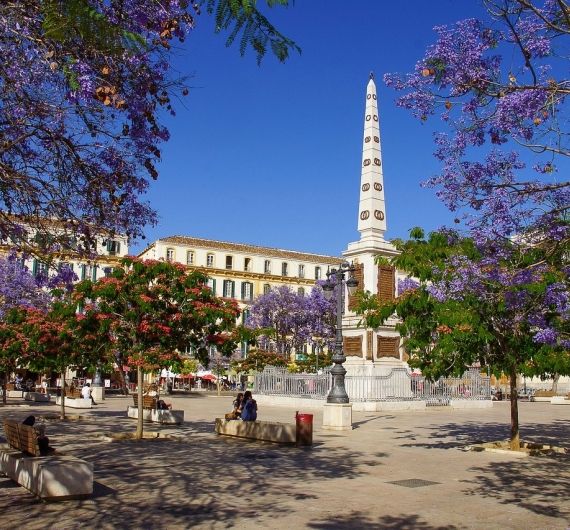 Plaza de la Merced in Malaga, de geboorteplek van Picasso