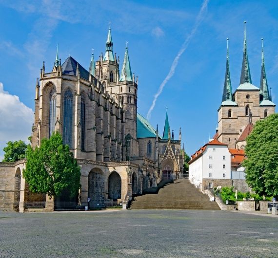 De historische stad Erfurt